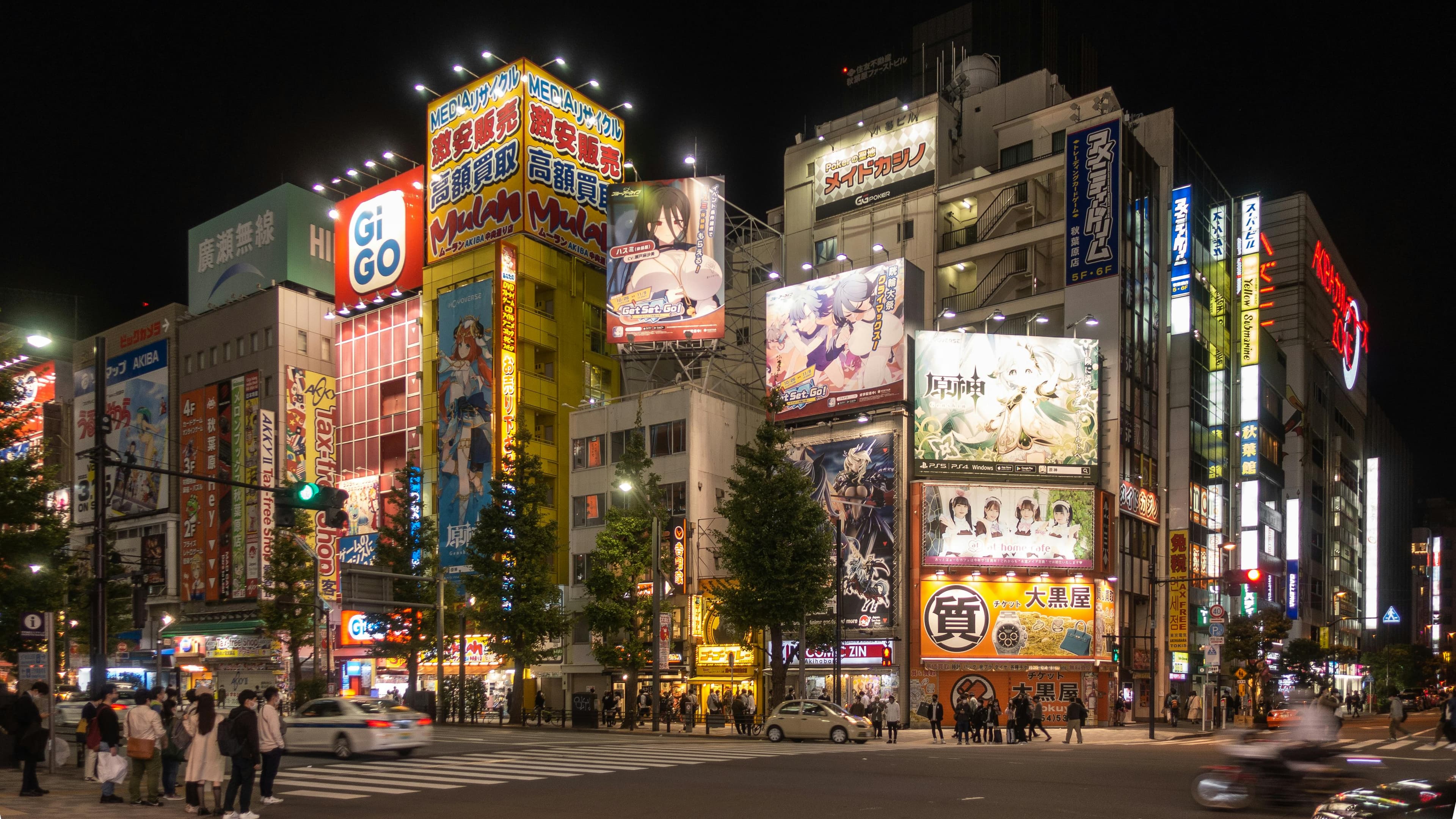 Akihabara Tokyo electronics anime manga shopping district neon