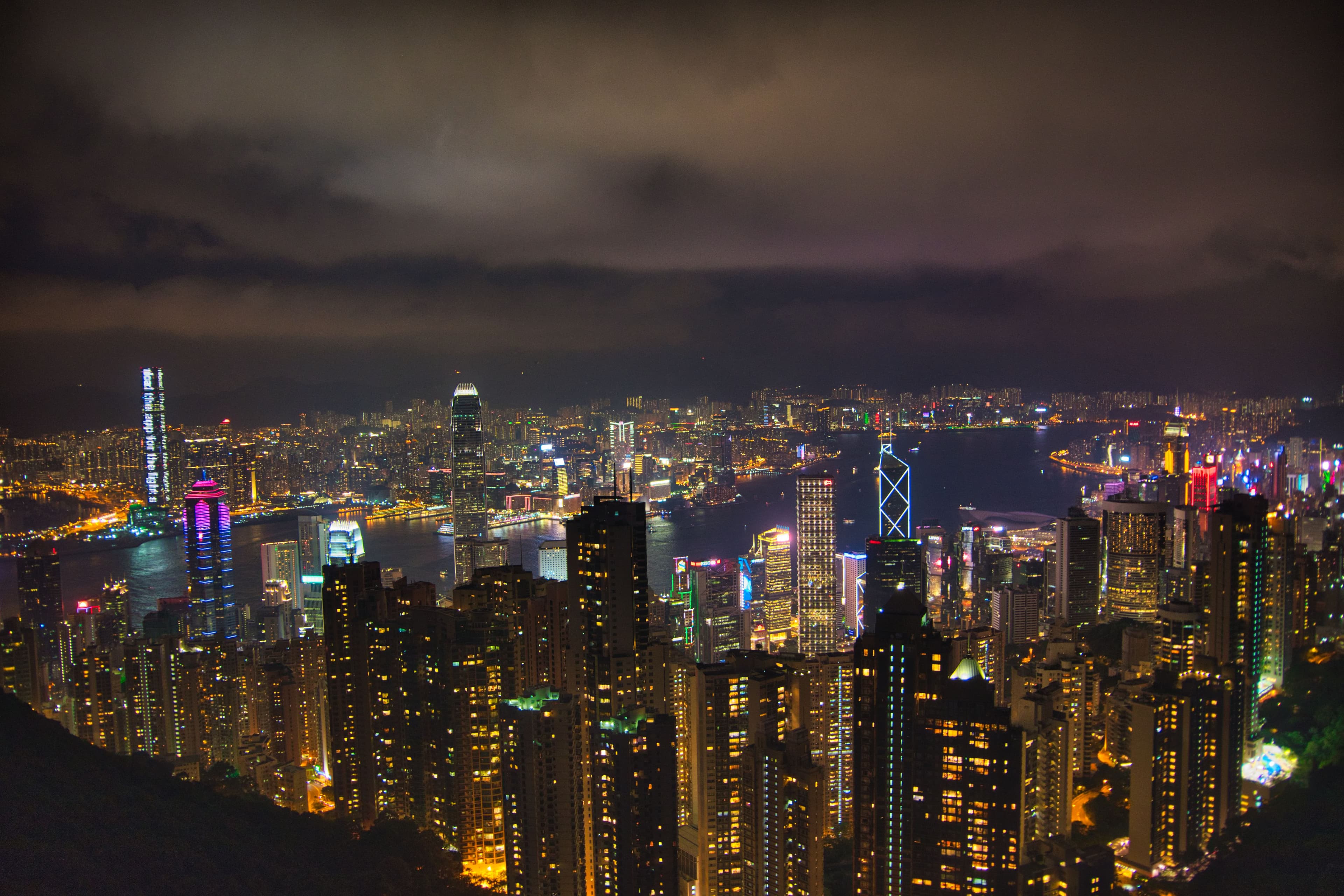 Hong Kong Central skyline at night 2026 tourism rebound